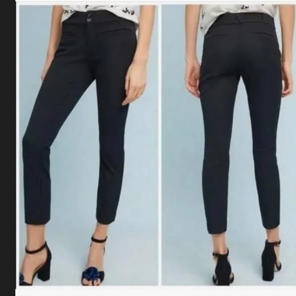 Anthropologie Black Slim Trouser Pants - Picture 1 of 7